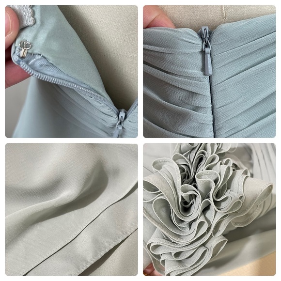 JENNY YOO Women Bridesmaid Wedding Long Gown Adeline Morning Mist size 12 - Picture 8 of 12